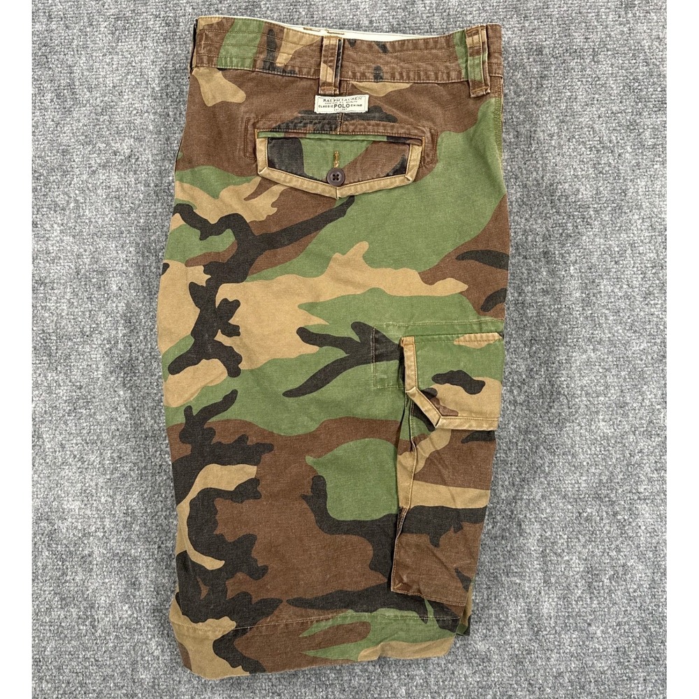Polo Ralph Lauren Cargo Shorts Mens 48B Camo Classic Polo Chino Big Tall Cotton